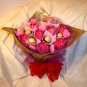 Origami Paper Rose Chocolate and Pink Heart Bouquet Anniversary Birthday Valentine Gift
