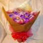 Origami Paper Rose Plume Bouquet Handmade Anniversary Birthday Gift Purple