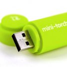 Waterproof Mini Torch LED Flashlight (rechargeable through usb) - Lemon Green