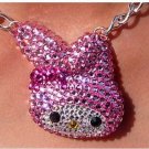 My Melody Hello Kitty Swarovski Crystal Pink  Necklace