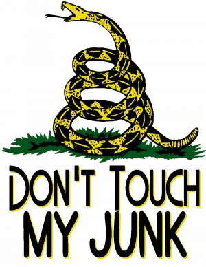 Don't Touch My Junk! ASH GRAY Tee Adult XL