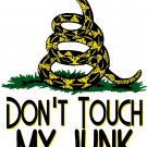 Don't Touch My Junk! ASH GRAY Tee Adult 2XL
