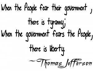 Thomas Jefferson tyranny quote ASH GRAY Tee Adult MEDIUM