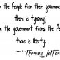Thomas Jefferson tyranny quote ASH GRAY Tee Adult XL
