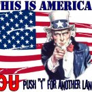 This is AMERICA U PUSH 1 Tee! WHITE Tee Adult 2XL