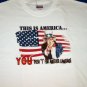 This is AMERICA U PUSH 1 Tee! WHITE Tee Adult 2XL