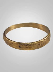 Authentic  Ancient Viking Wedding Band Jewelry C.866-1067A.D. Size 10  (20mm)(Br