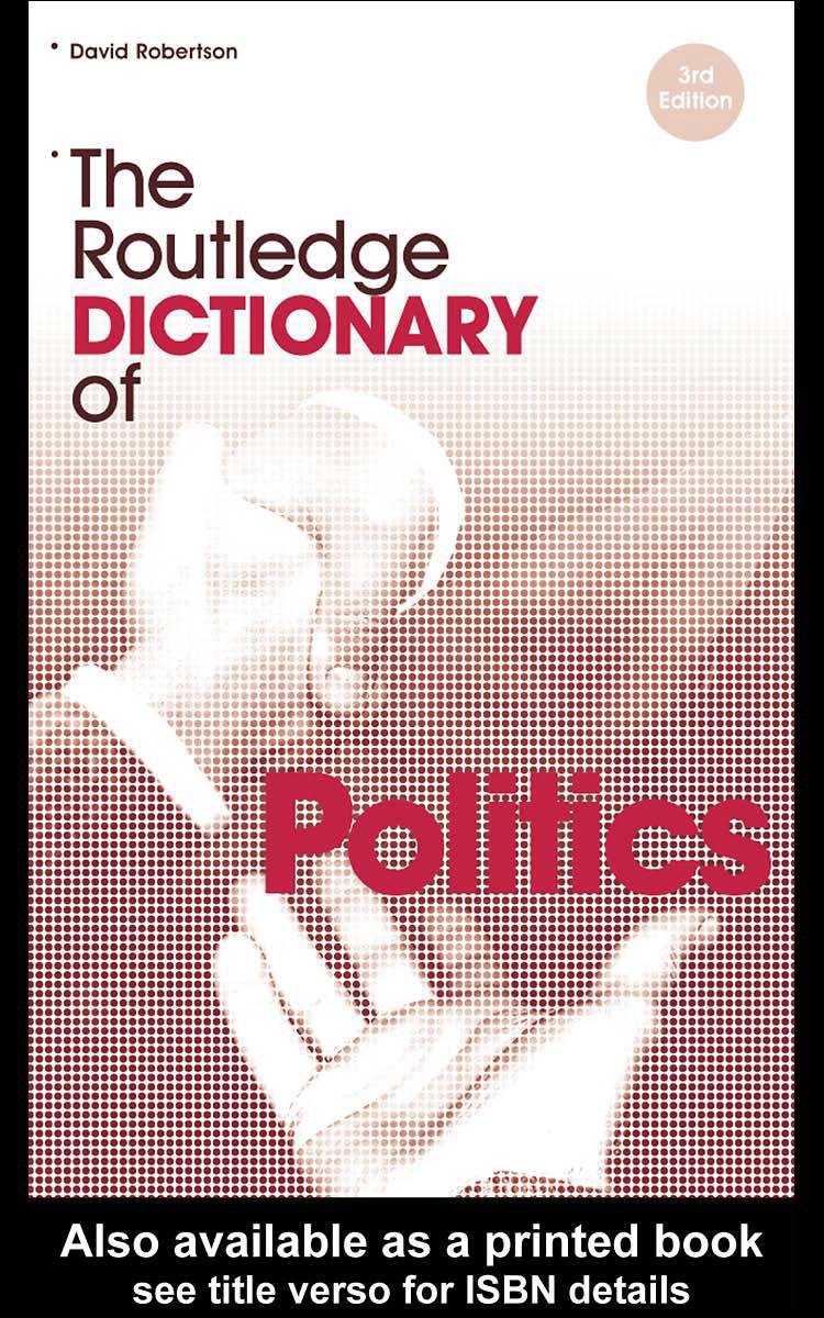 DICTIONARY OF POLITICS