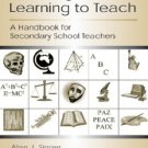 Teaching to Learn, Learning to Teach Teaching to Learn, Learning to Teach