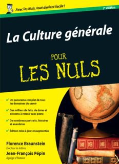 Culture G&Atilde;&copy;n&Atilde;&copy;rale POUR LES NULS