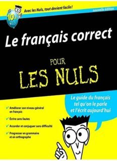 Le Fran&Atilde;&sect;ais correct, 2e pour les Nuls