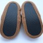 Funky colourful childrens shoes for boys or girls. Yellow and brown. Baby toddler small size