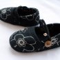 Funky colourful childrens shoes for boys or girls. Black and white. Baby toddler small size.