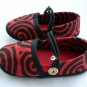 Funky colourful toddler childrens shoes for boys or girls. Red and black. Large size