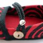 Funky colourful toddler childrens shoes for boys or girls. Red and black. Large size