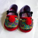 Funky colourful children's shoes for both boys or girls. Purple red blue. Toddler small size