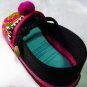 Funky colourful childrens shoes. Black, pink and blue. Toddler large size