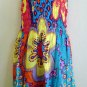 Funky summer sun dress. Adjustable size. Colorful toddler girls children's clothing.