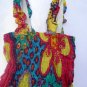 Funky summer sun dress. Adjustable size. Colorful toddler girls children's clothing.