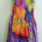 Funky summer sun dress. Adjustable size. Colorful toddler girls children's clothing.