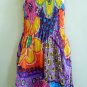 Funky summer sun dress. Adjustable size. Colorful toddler girls children's clothing.