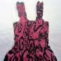 Funky pink summer sun dress. Adjustable size. Colorful toddler girls children's clothing.