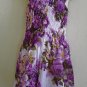Funky purple flower summer sun dress. Adjustable size. Colorful toddler girls children's clothing.