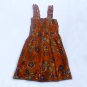 Funky orange summer sun dress. Adjustable size. Colorful toddler girls children's clothing.