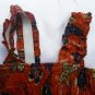 Funky orange summer sun dress. Adjustable size. Colorful toddler girls children's clothing.