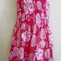 Funky pink summer sun dress. Colorful toddler girls children's clothing. Adjustable size.