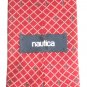 Nautica Red with White Dotted Lines Design Mens Necktie Tie