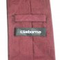 Claiborne Handmade Cardinal Red With Design 100% Silk Necktie Tie