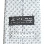 Zylos George Machado Silver With White Design 100% Silk Mens Necktie Tie