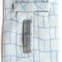 Enrico Venturi Silver Blue Art Deco Design mens 100% Silk Extra Long necktie tie