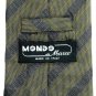 Mondo Di Marco Black Grey Yellow Stripe Design Silk Necktie Tie