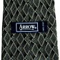 Arrow Gray Green Blue Yellow Geometric Design 100% Silk Necktie