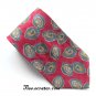 Peterborough Row Bloomingdale's Red Green Design 100% Silk Necktie Tie