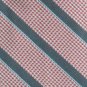 Embassy Row Navy Blue Striped Design 100% Silk mens necktie