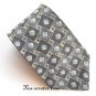 Zylos George Machado Grey Blue Art Deco Design Mens Silk Necktie Tie