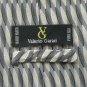 Valerio Garati Silver Black White Art Deco Design mens 100% Silk necktie tie
