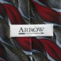 Arrow Red Blue Gray Silver Design 100% Silk Mens Necktie Tie