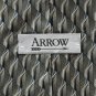 Arrow Platinum Blue Gray Silver Geometric Design 100% Silk mens necktie
