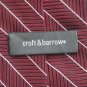 Burgundy Red Herringbone Striped Design Croft & Barrow 100% Silk Necktie Tie