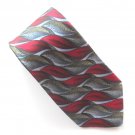 Arrow Red Blue Gray Silver Design 100% Silk Mens Necktie Tie