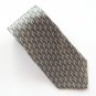 Arrow Platinum Blue Gray Silver Geometric Design 100% Silk mens necktie