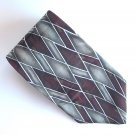Arrow Red Gray Silver Geometric Design Silk Mens Necktie