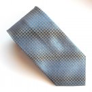 Kenneth Cole New York Blue Golden Black Geometric Design Mens 100% Silk Necktie Tie