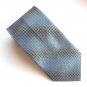 Kenneth Cole New York Blue Golden Black Geometric Design Mens 100% Silk Necktie Tie