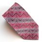 Stafford Modern Red Gray Geometric design Mens 100% Silk Necktie Tie