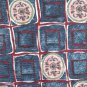 Damon Blue Red Geometric Design 100% Silk Necktie Tie